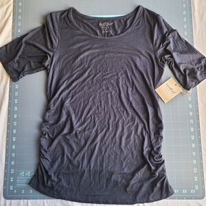 Navy maternity top size medium baby bump mom to be